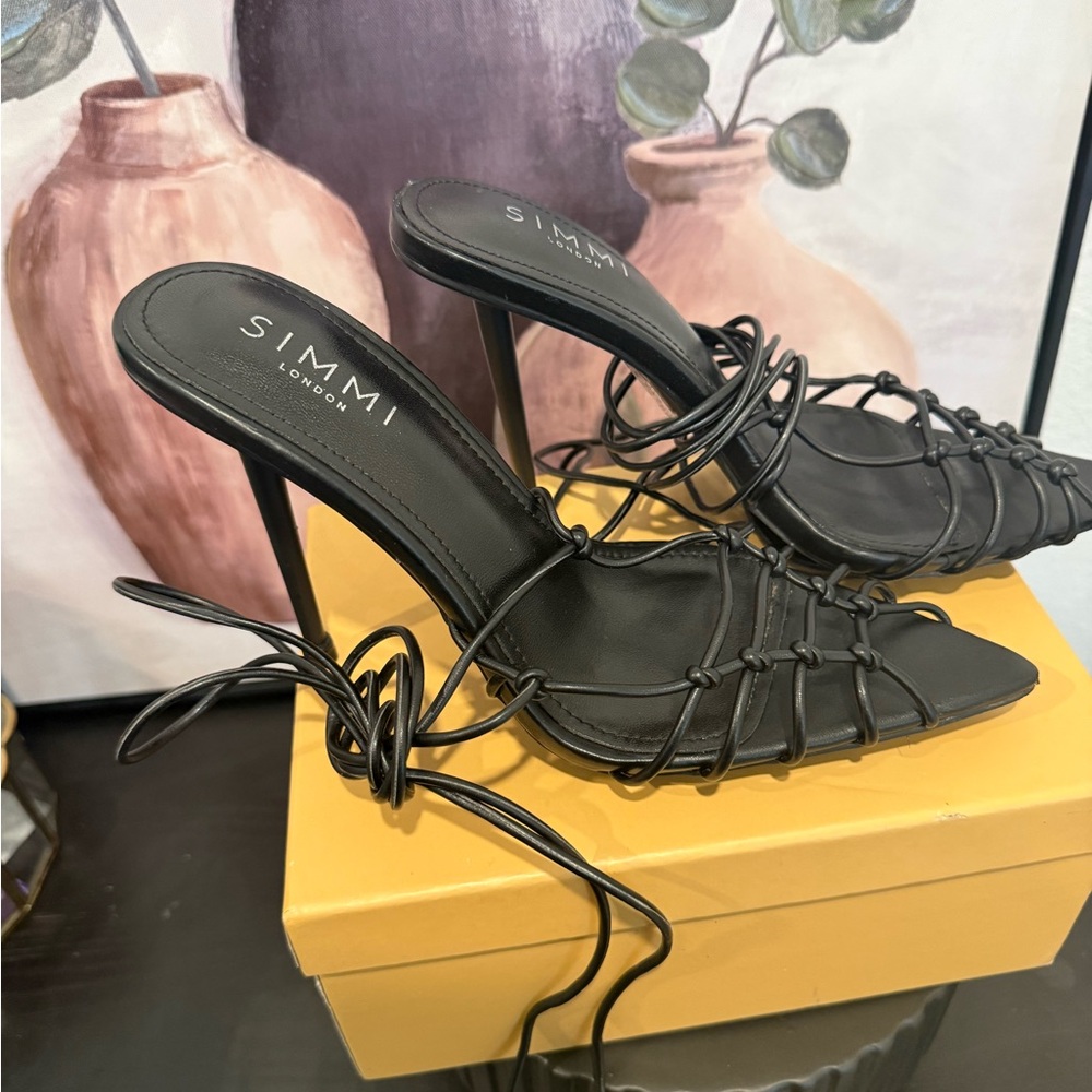 Black Strappy Heels
